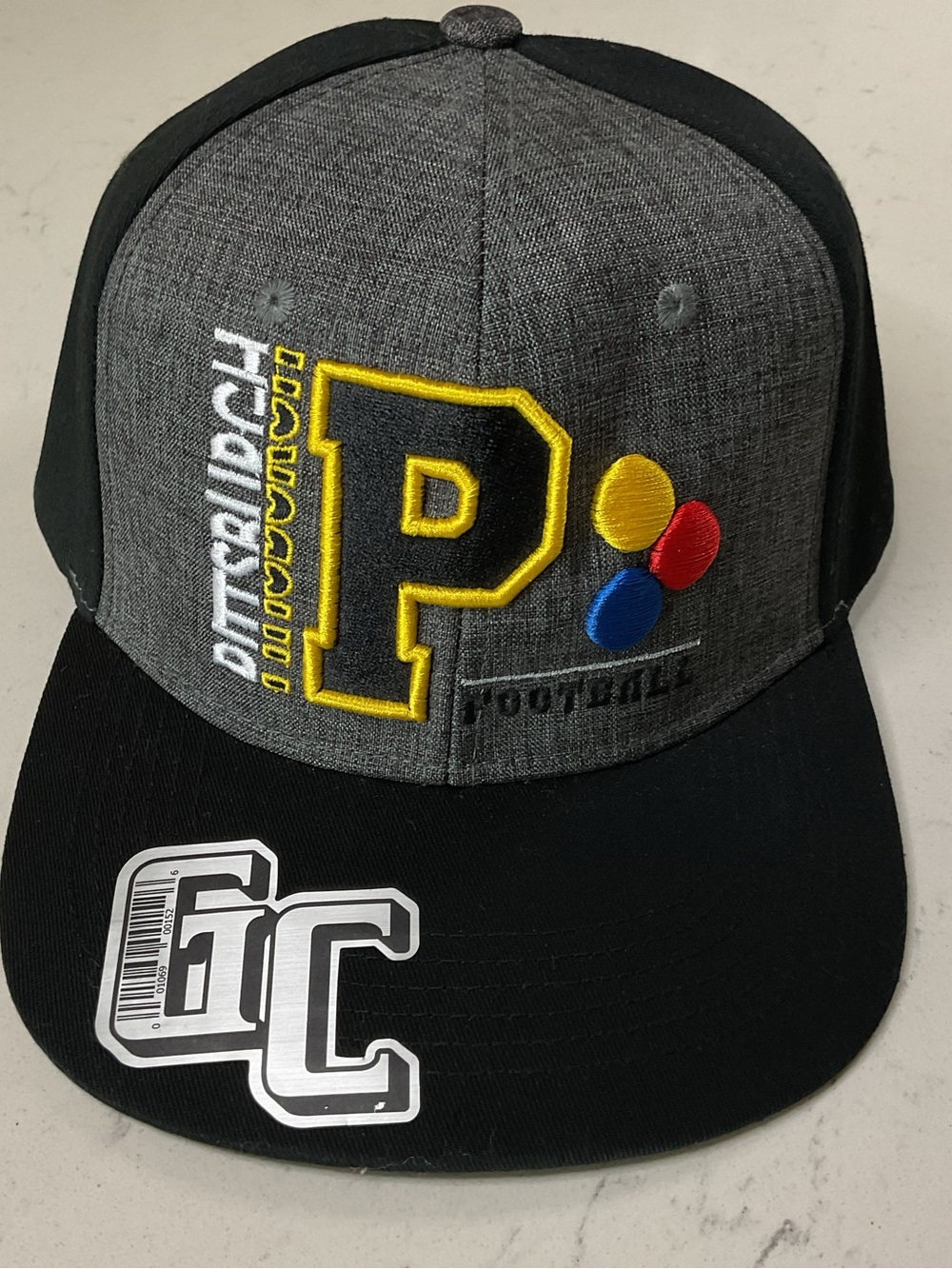 Pittsburgh Football Grey & Black Snapback Hat